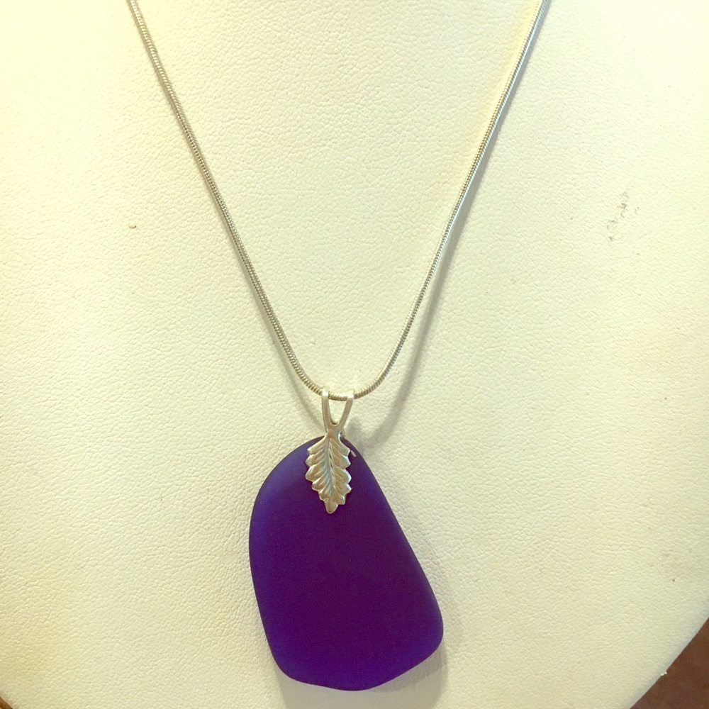 Cobalt Sea Glass Necklace
